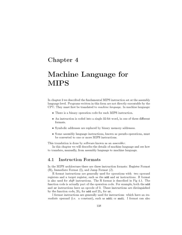 Computer Organization with MIPS - Page 138